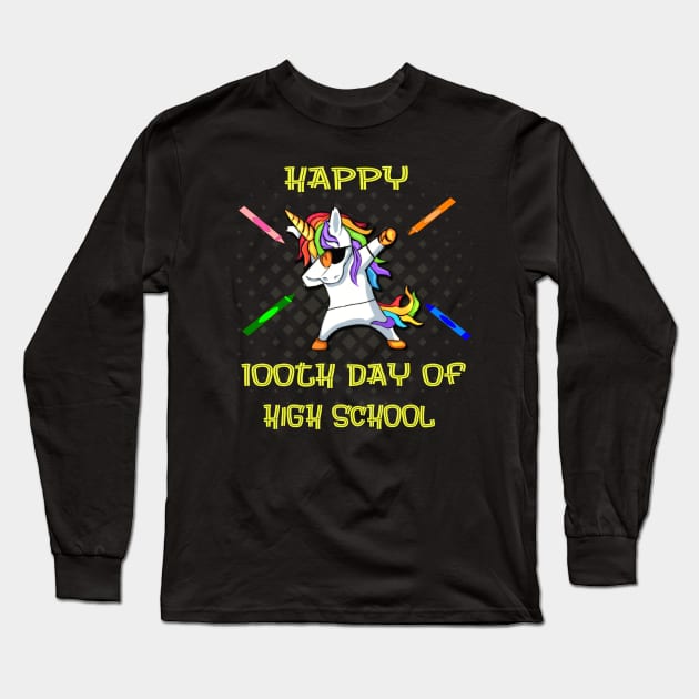 Happy 100th Day Of High School Long Sleeve T-Shirt by familycuteycom